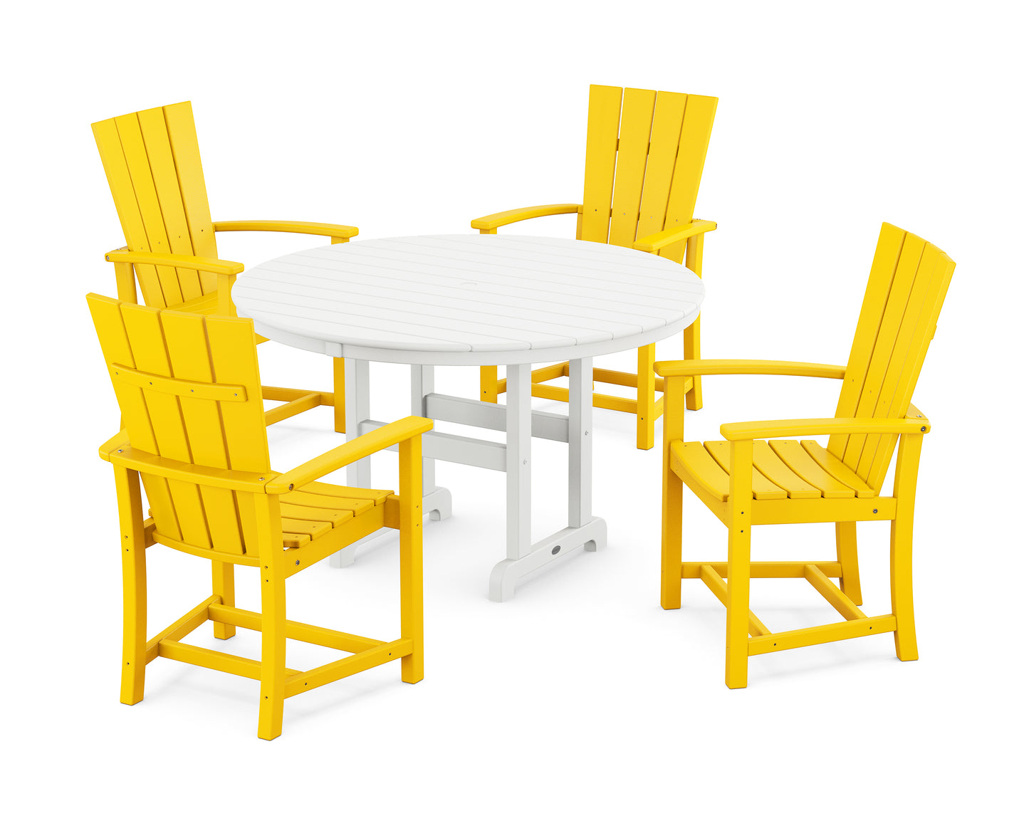 Quattro 5-Piece Round Farmhouse Dining Set