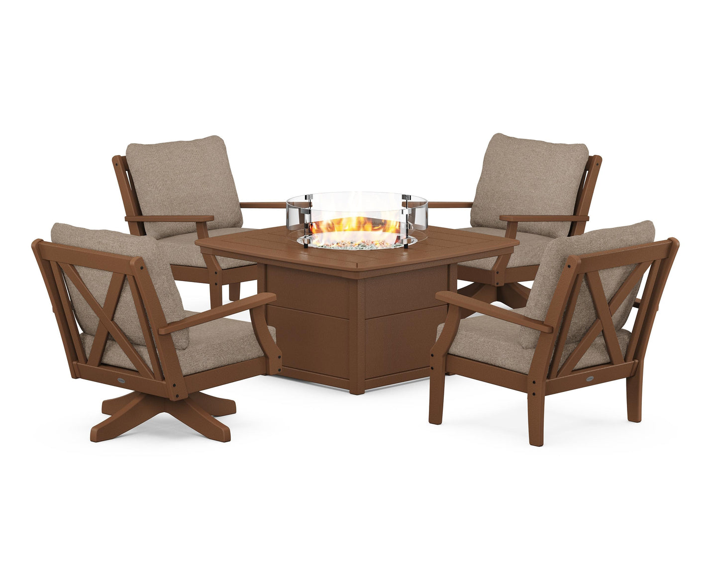 Braxton 5-Piece Deep Seating Set with Fire Table