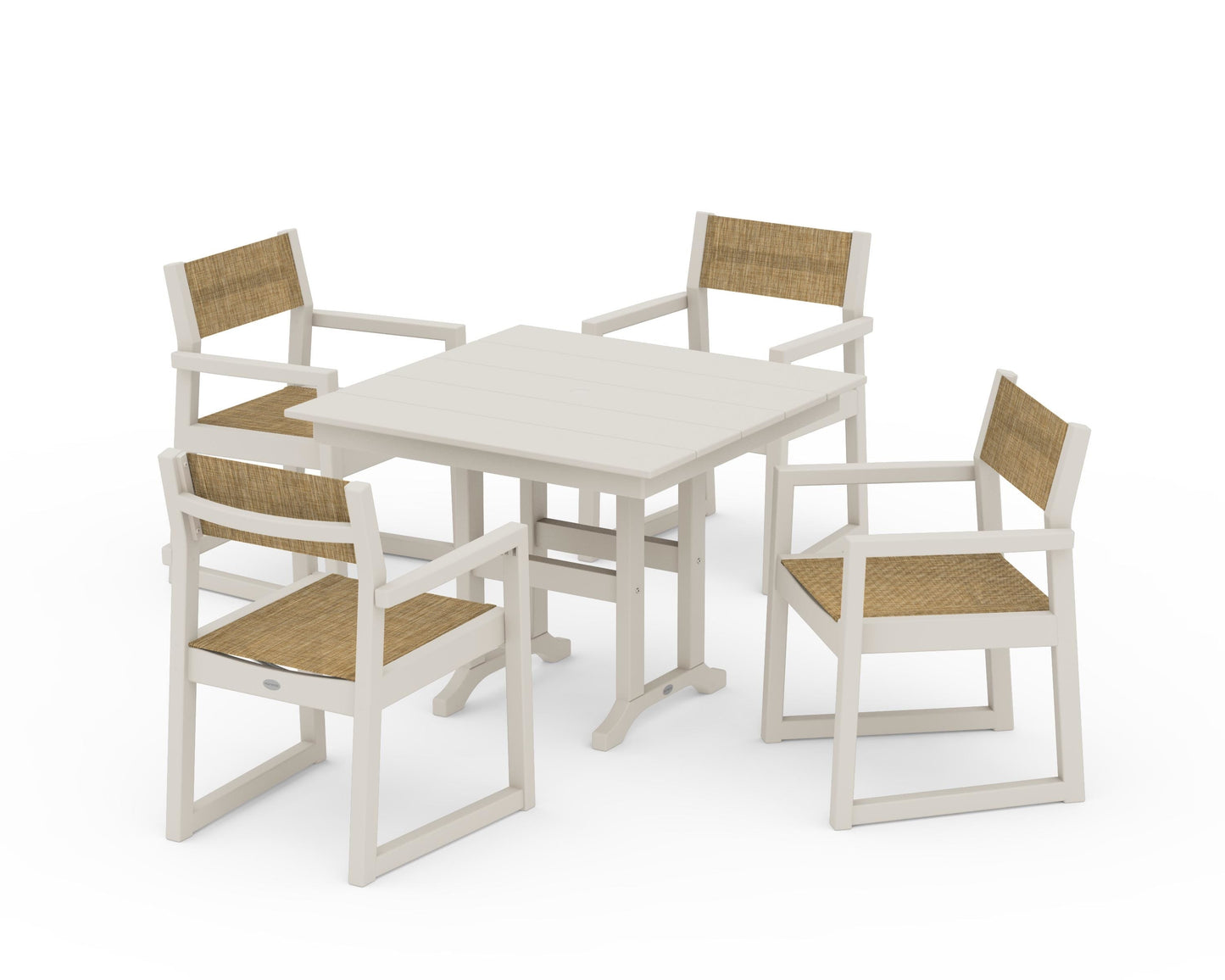 EDGE Sling Arm Chair 5-Piece Farmhouse Dining Set