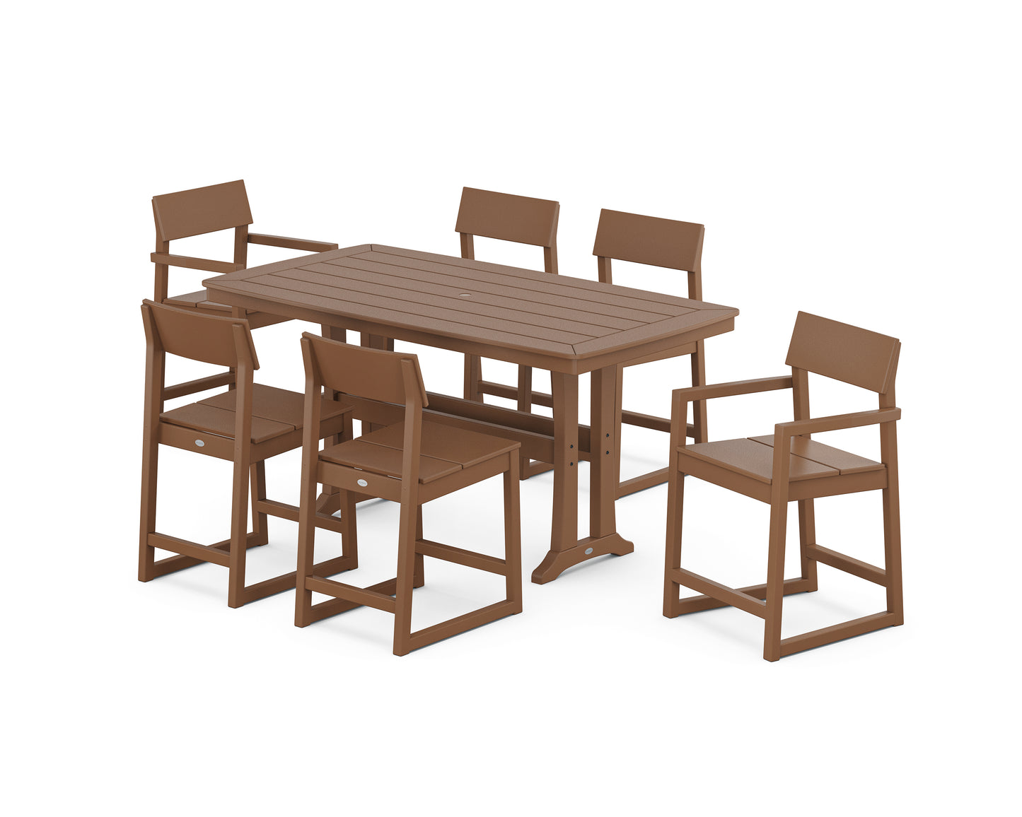 EDGE 7-Piece Counter Set with Trestle Legs