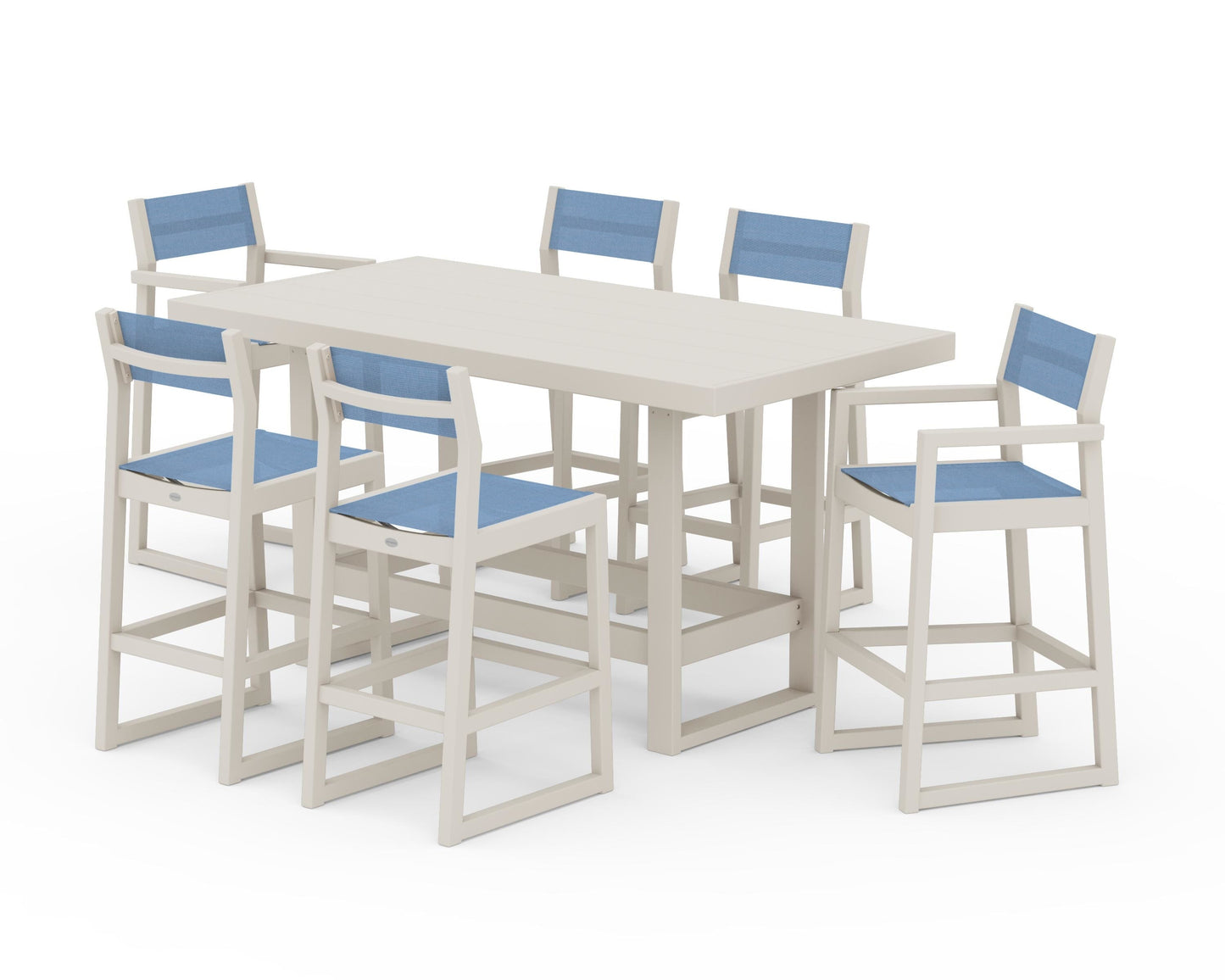 EDGE Sling 7-Piece Bar Table Set