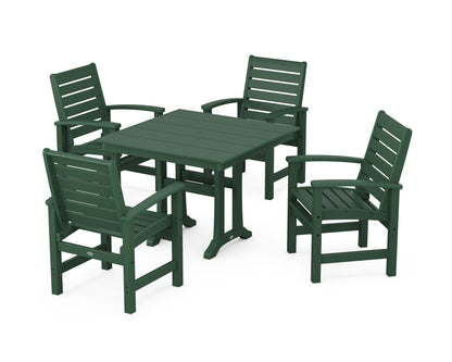 Signature 5-Piece Farmhouse Dining Set With Trestle Legs