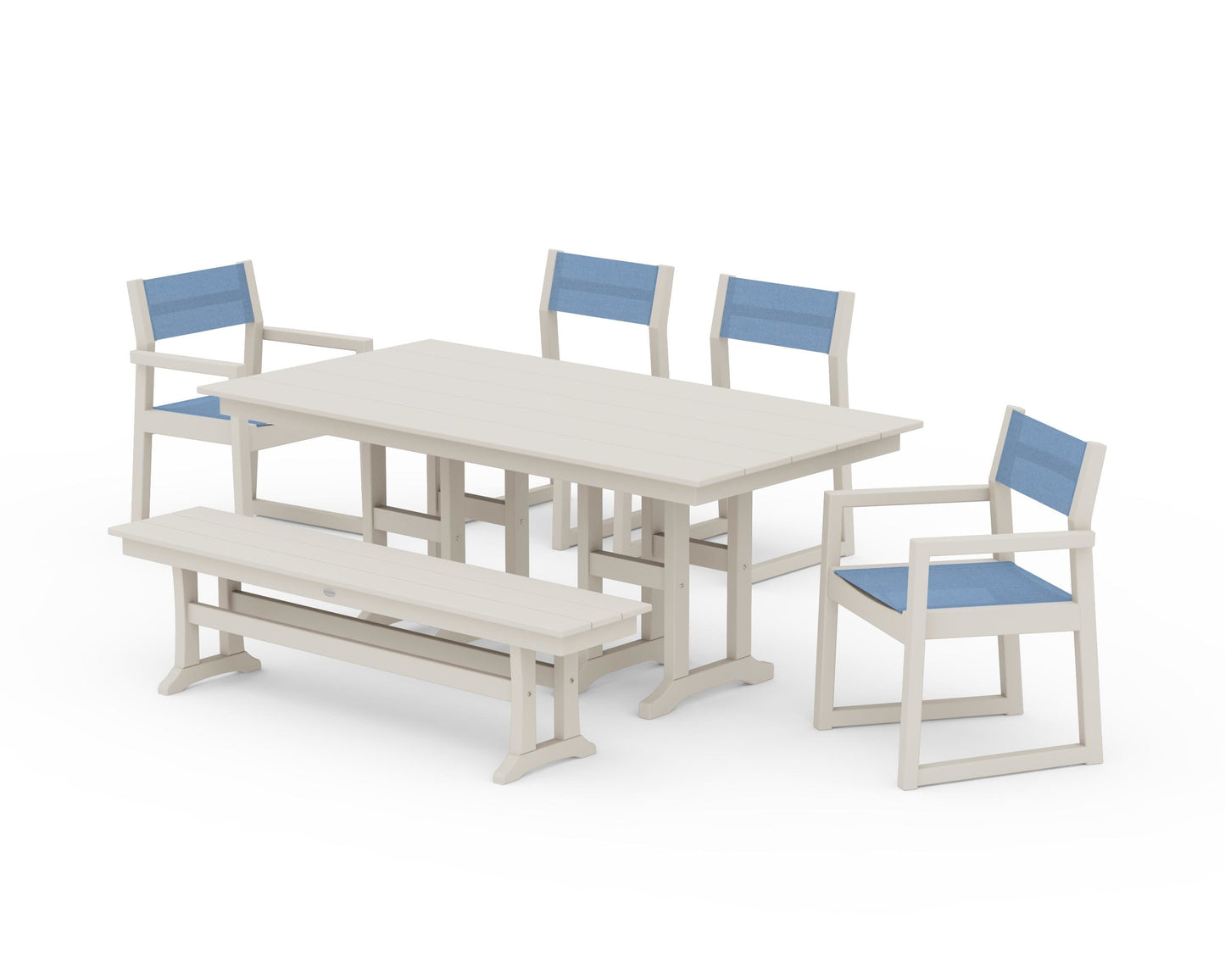 EDGE Sling 6-Piece Farmhouse Dining Set