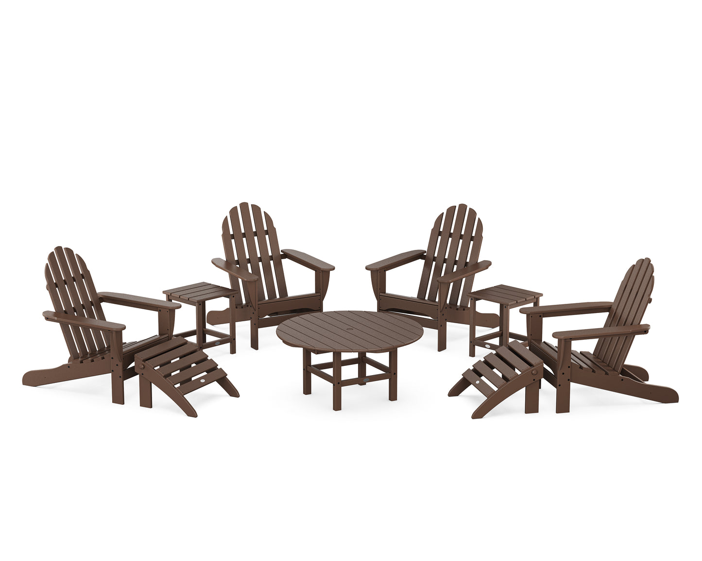 Classic Adirondack Chair 9-Piece Conversation Set