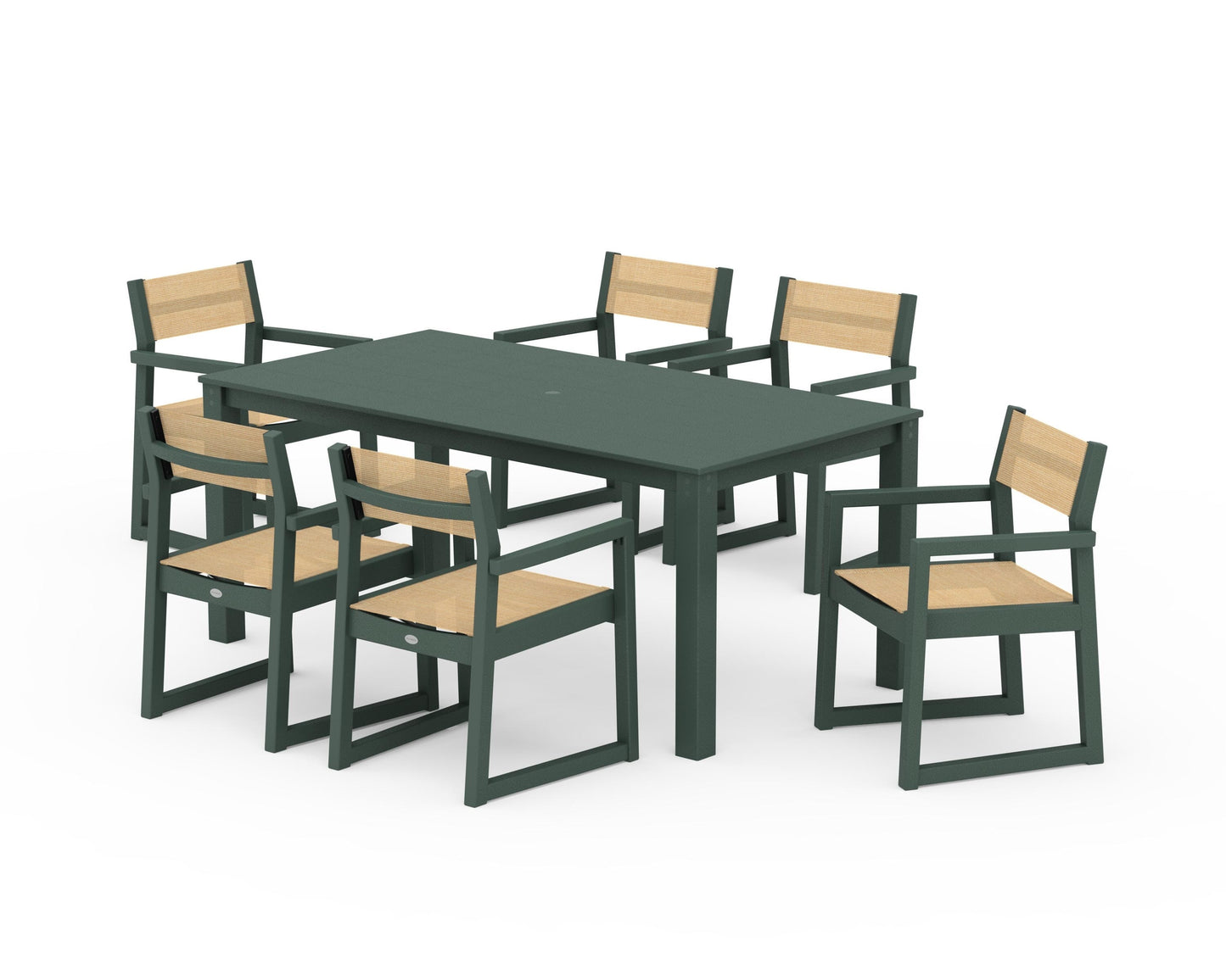 EDGE Sling Arm Chair 7-Piece Parsons Dining Set