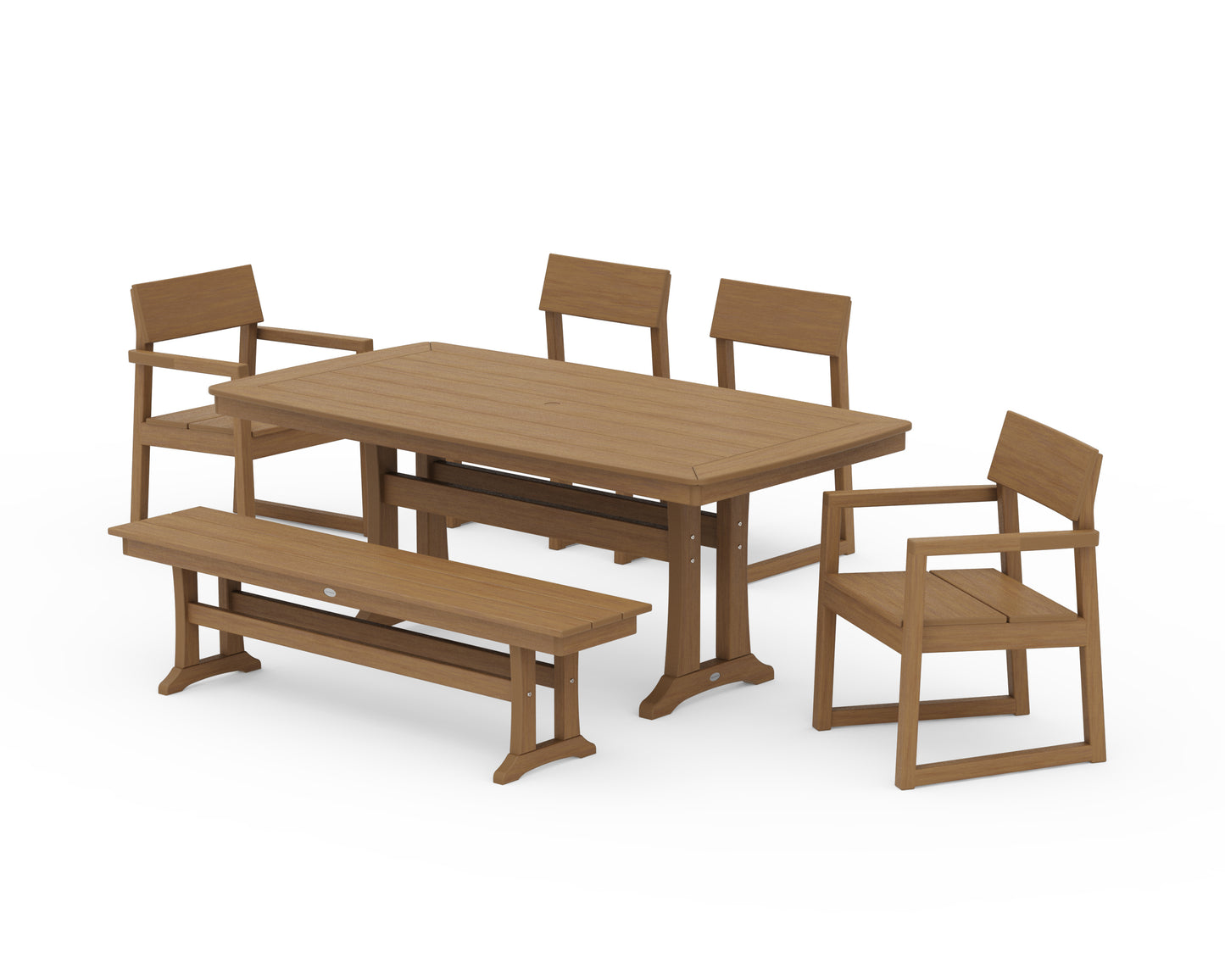 EDGE 6-Piece Dining Set with Trestle Legs