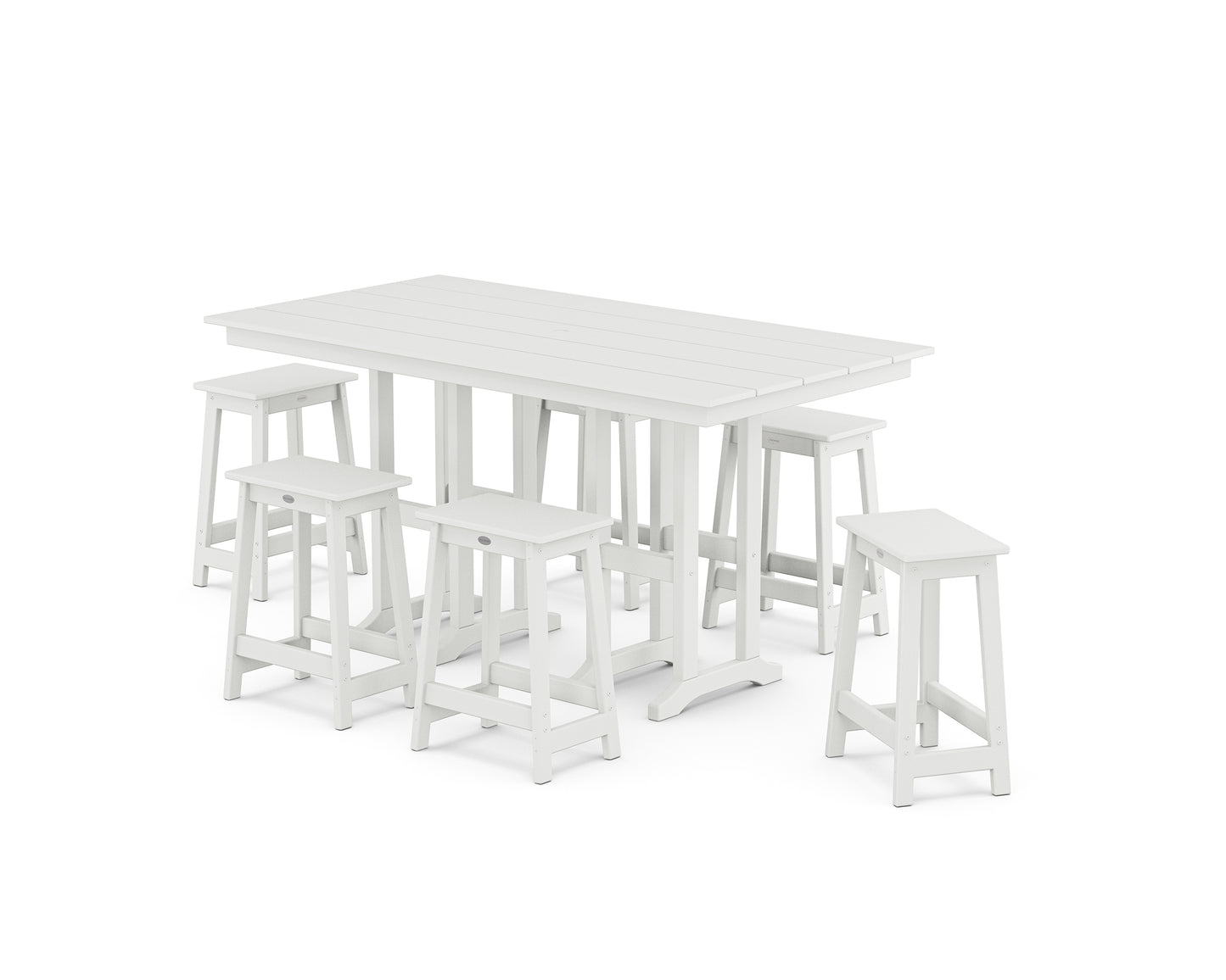 Modern Studio Counter Stool 7-Piece Set