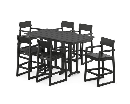 EDGE Arm Chair 7-Piece Farmhouse Bar Set