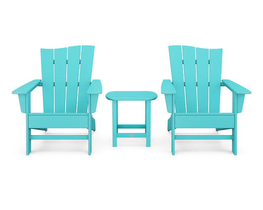 Wave 3-Piece Adirondack Chair Set