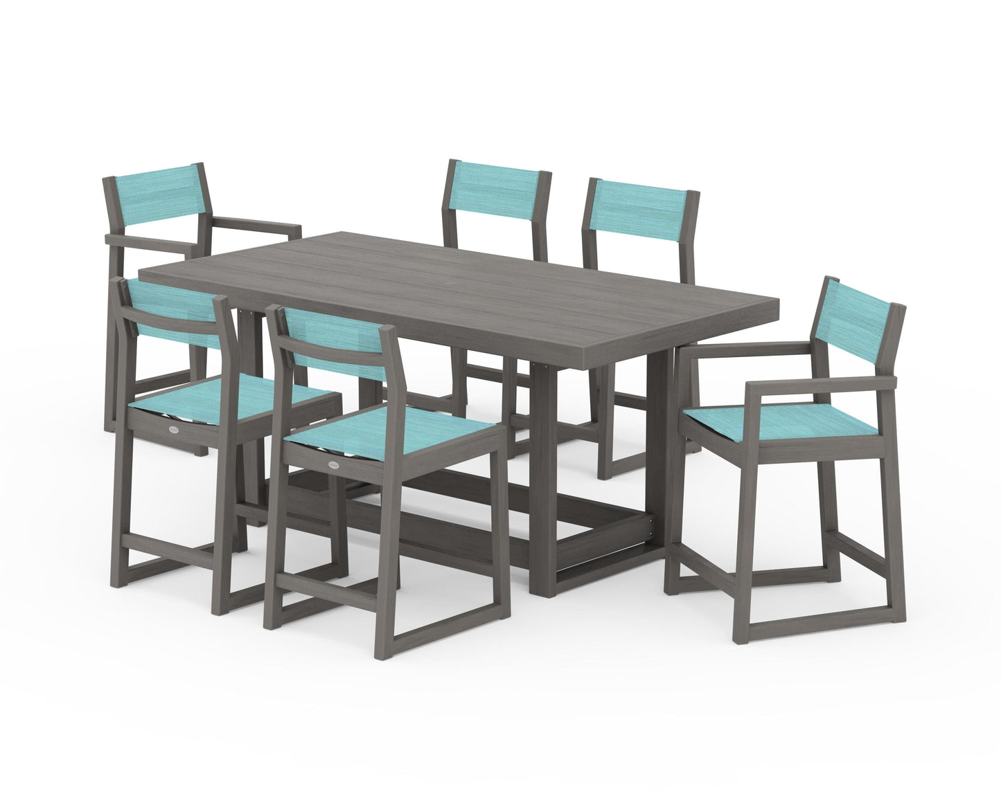 EDGE Sling 7-Piece Counter Table Set