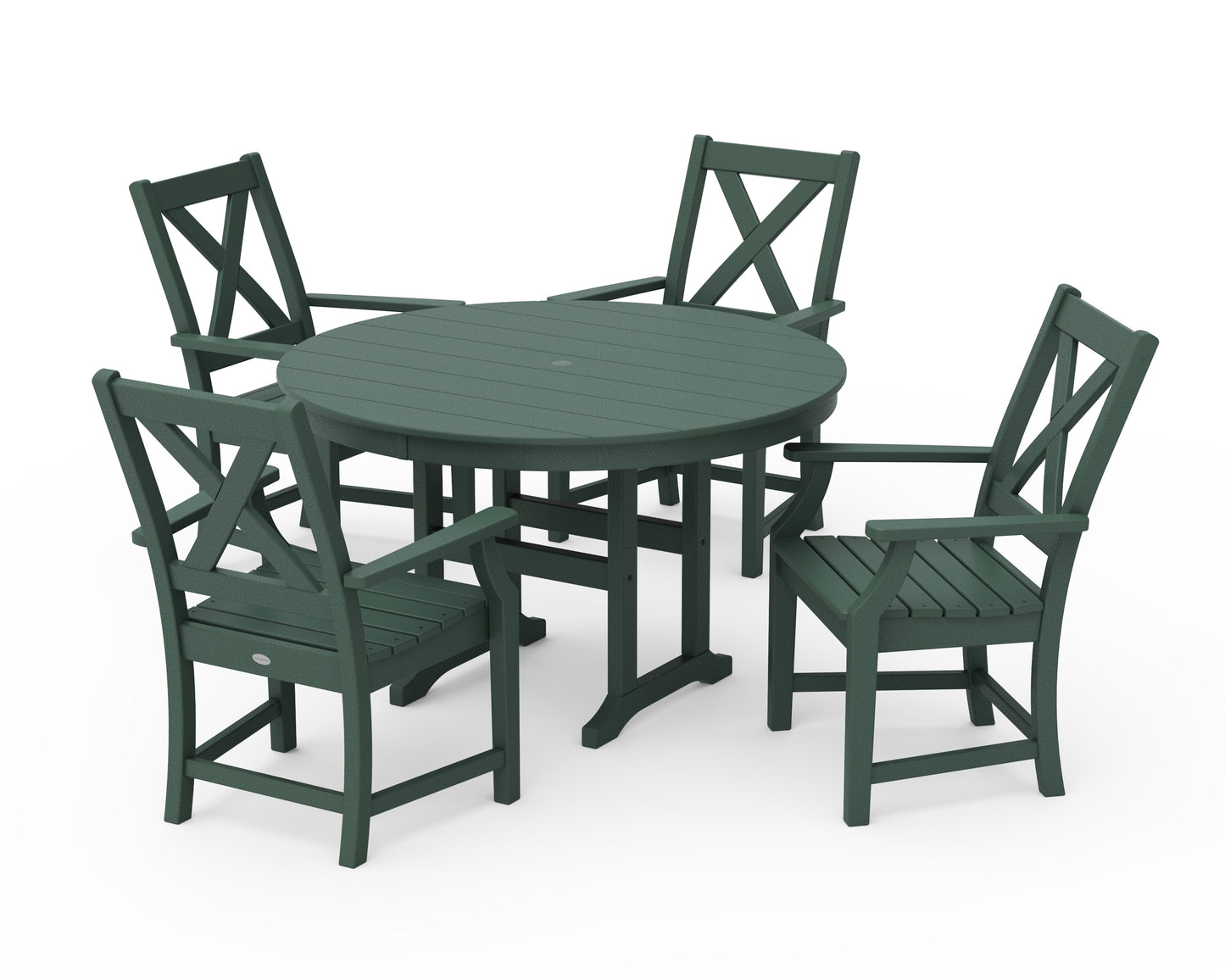 Braxton 5-Piece Round Farmhouse Dining Set