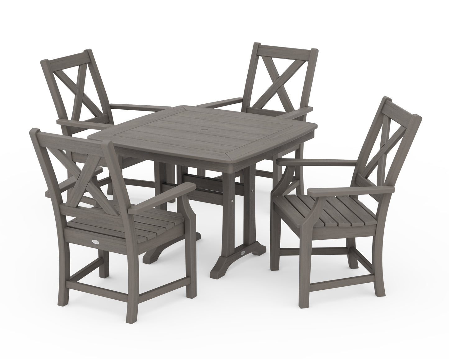 Braxton 5-Piece Dining Set with Trestle Legs