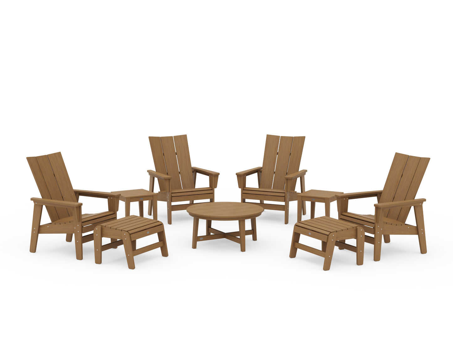 Modern Grand Upright Adirondack 9-Piece Conversation Set