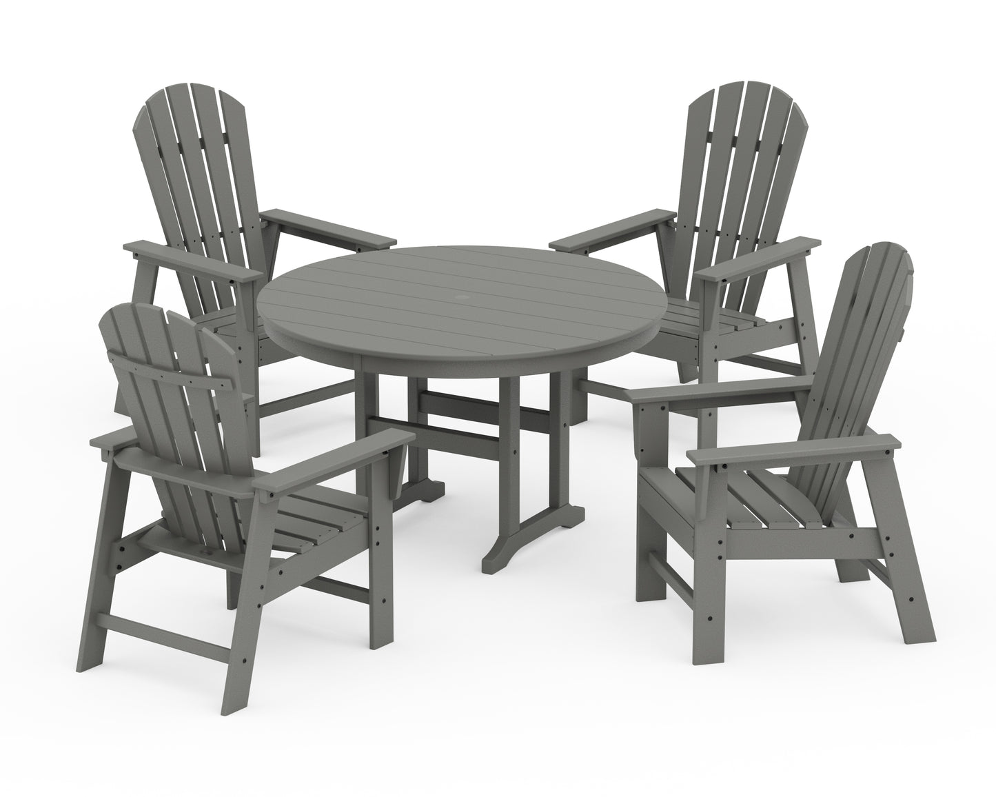 South Beach 5-Piece Round Farmhouse Dining Set