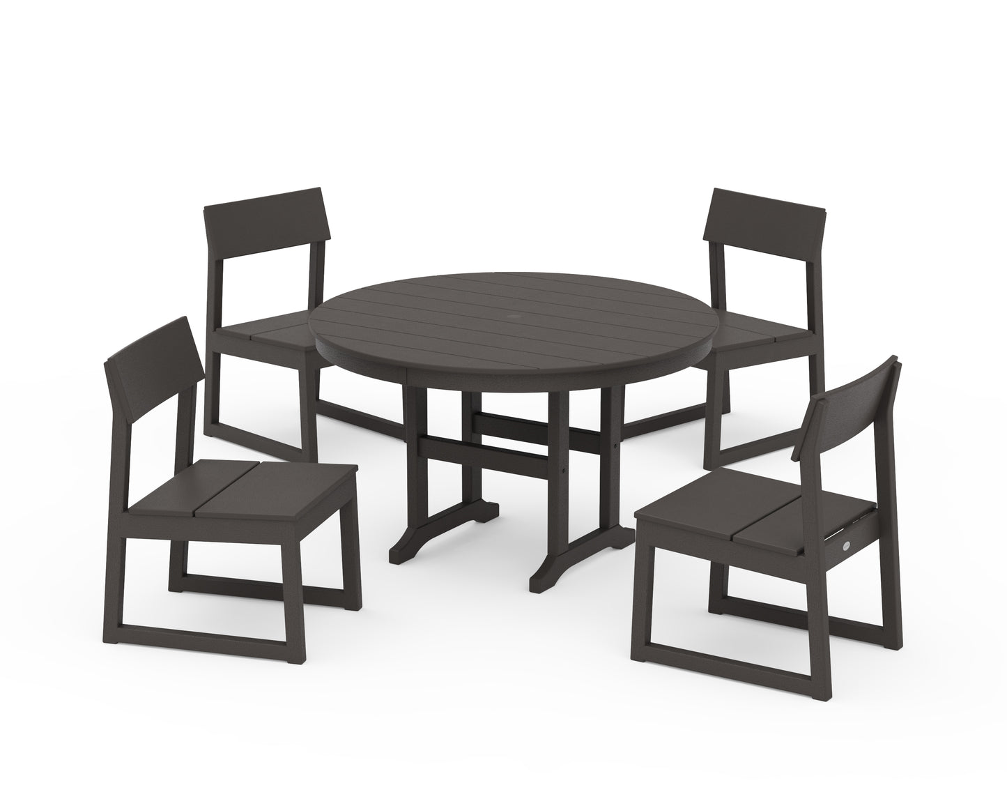 EDGE Side Chair 5-Piece Round Farmhouse Dining Set