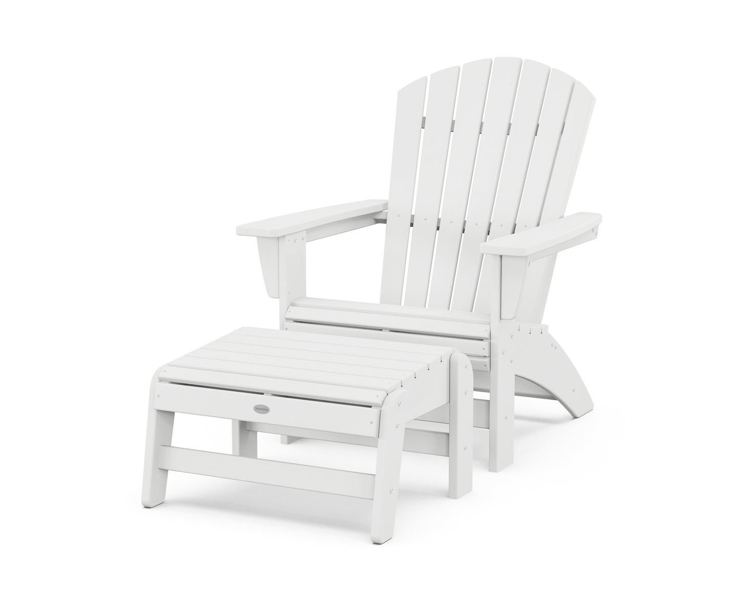 Nautical Grand Adirondack Chair with Ottoman