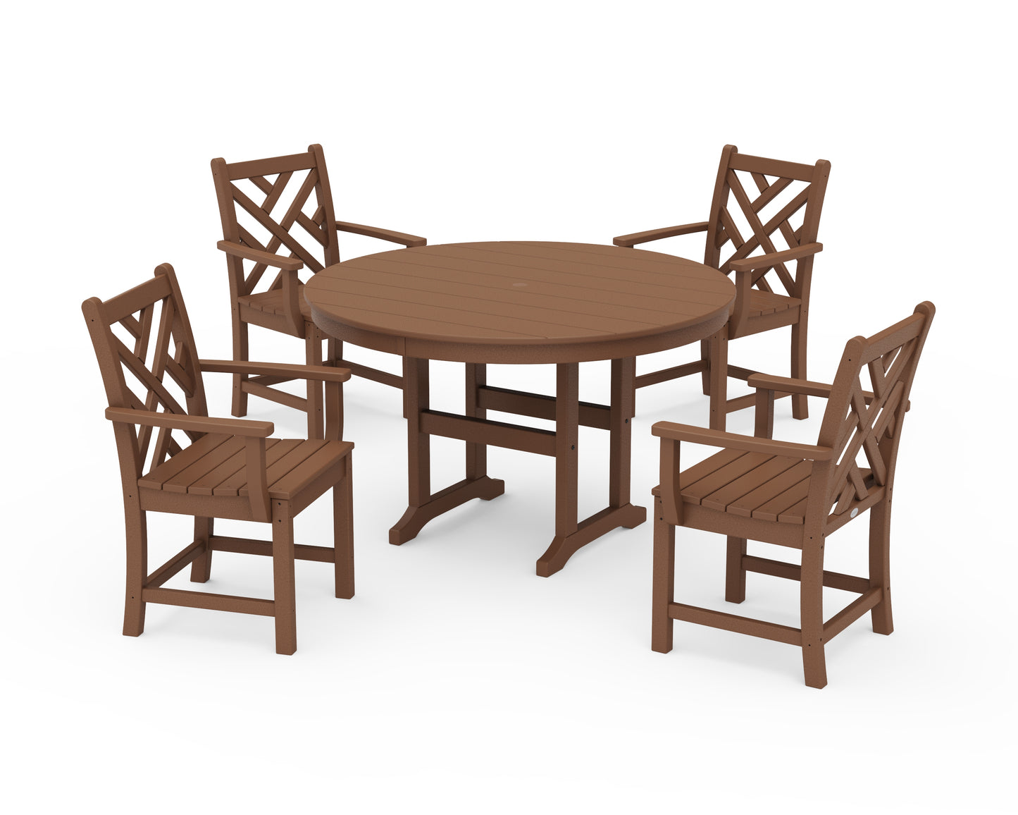 Chippendale 5-Piece Round Farmhouse Dining Set