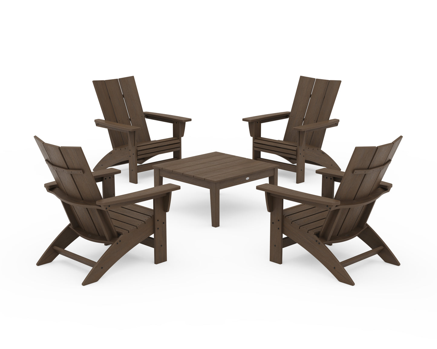 5-Piece Modern Grand Adirondack Chair Conversation Group