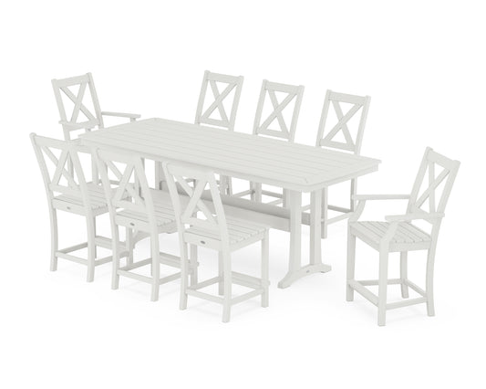 Braxton 9-Piece Counter Set with Trestle Legs