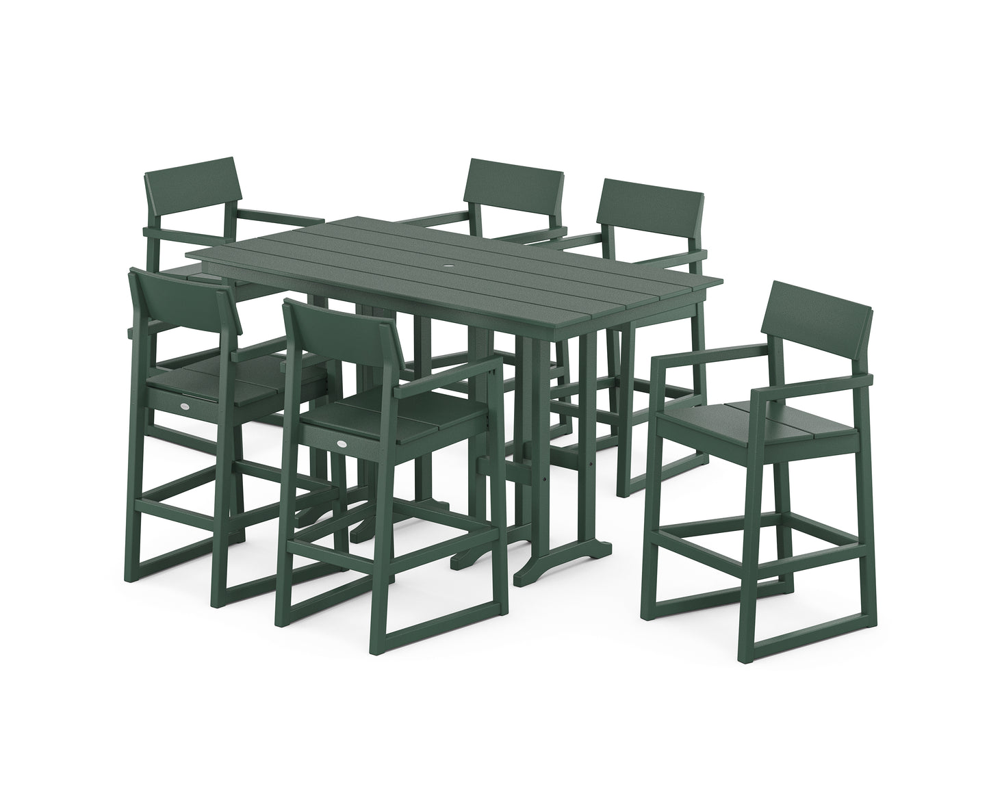 EDGE Arm Chair 7-Piece Farmhouse Bar Set