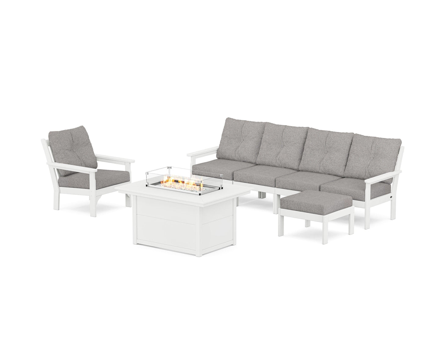 Vineyard Sectional Lounge and Fire Pit Set