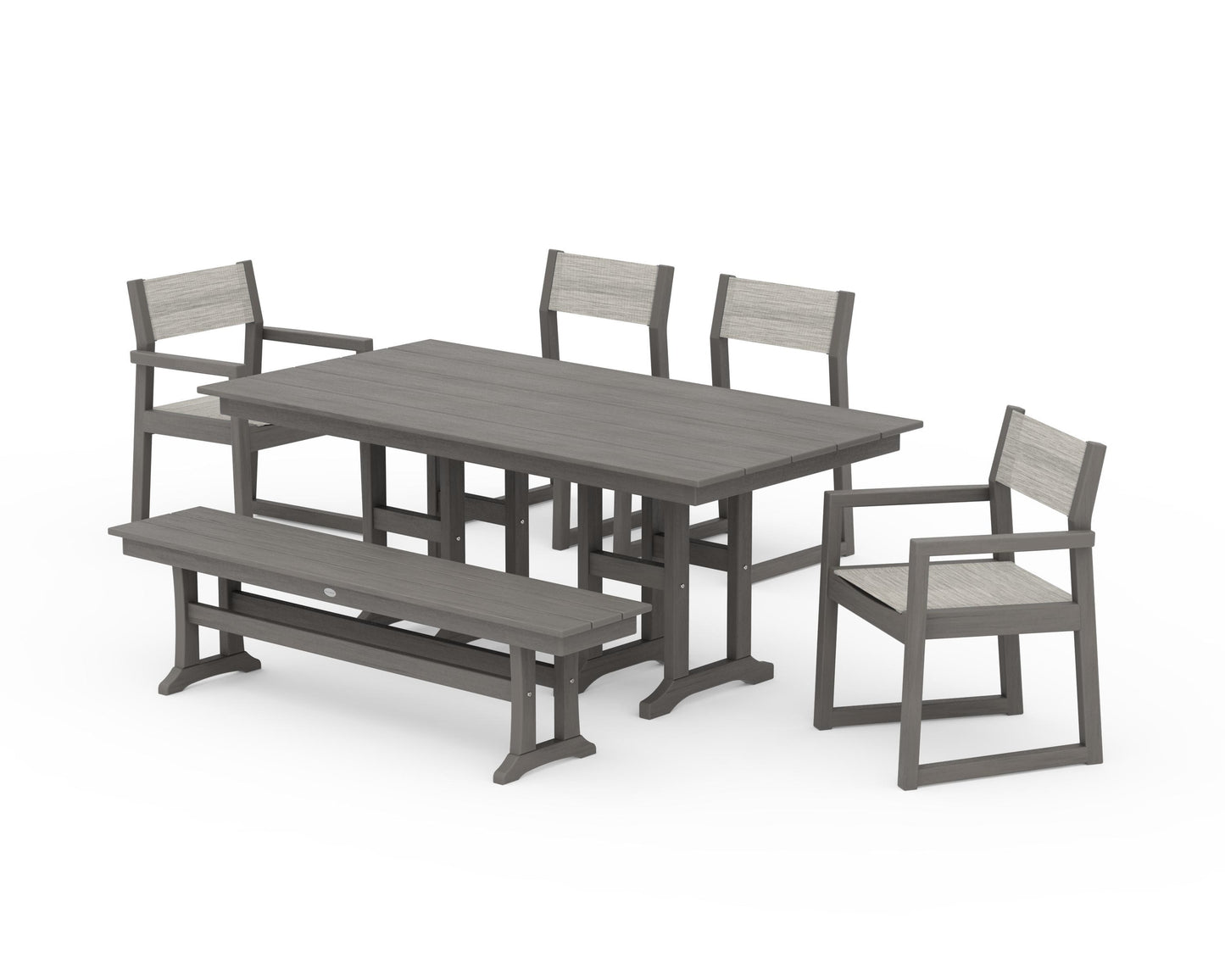 EDGE Sling 6-Piece Farmhouse Dining Set