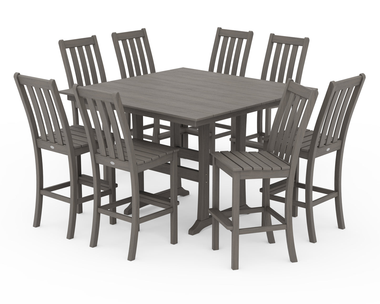 Vineyard 9-Piece Farmhouse Trestle Bar Set