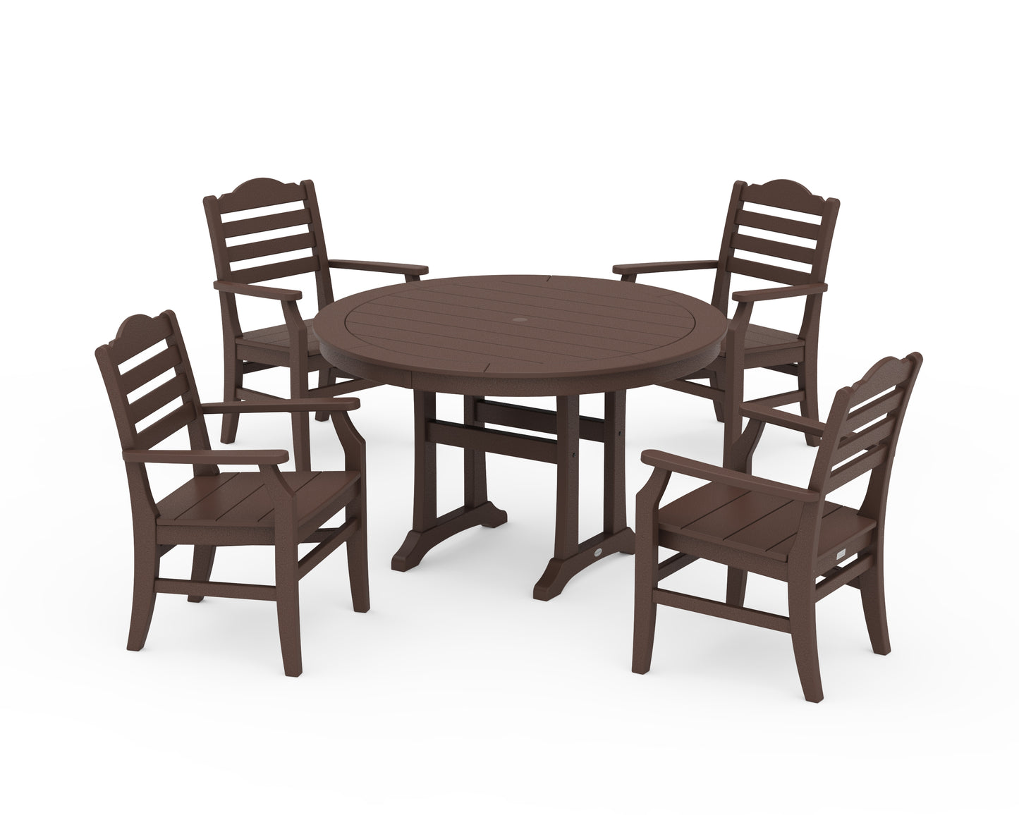 Savannah 5-Piece Round Dining Set with Trestle Legs