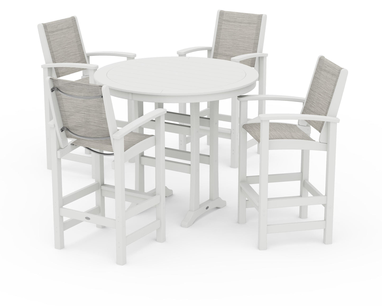 Coastal 5-Piece Nautical Trestle Bar Set