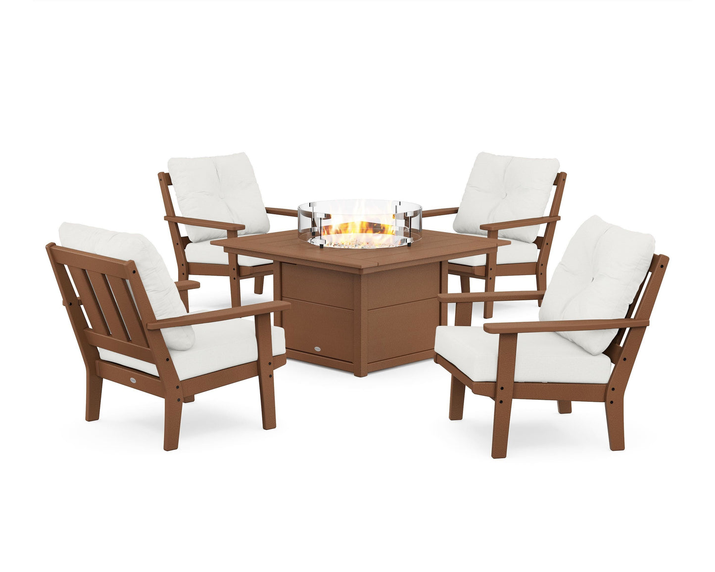Oxford 5-Piece Deep Seating Set with Fire Pit Table
