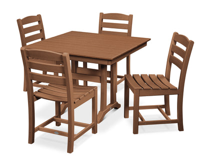 La Casa Cafe 5-Piece Farmhouse Trestle Side Chair Dining Set
