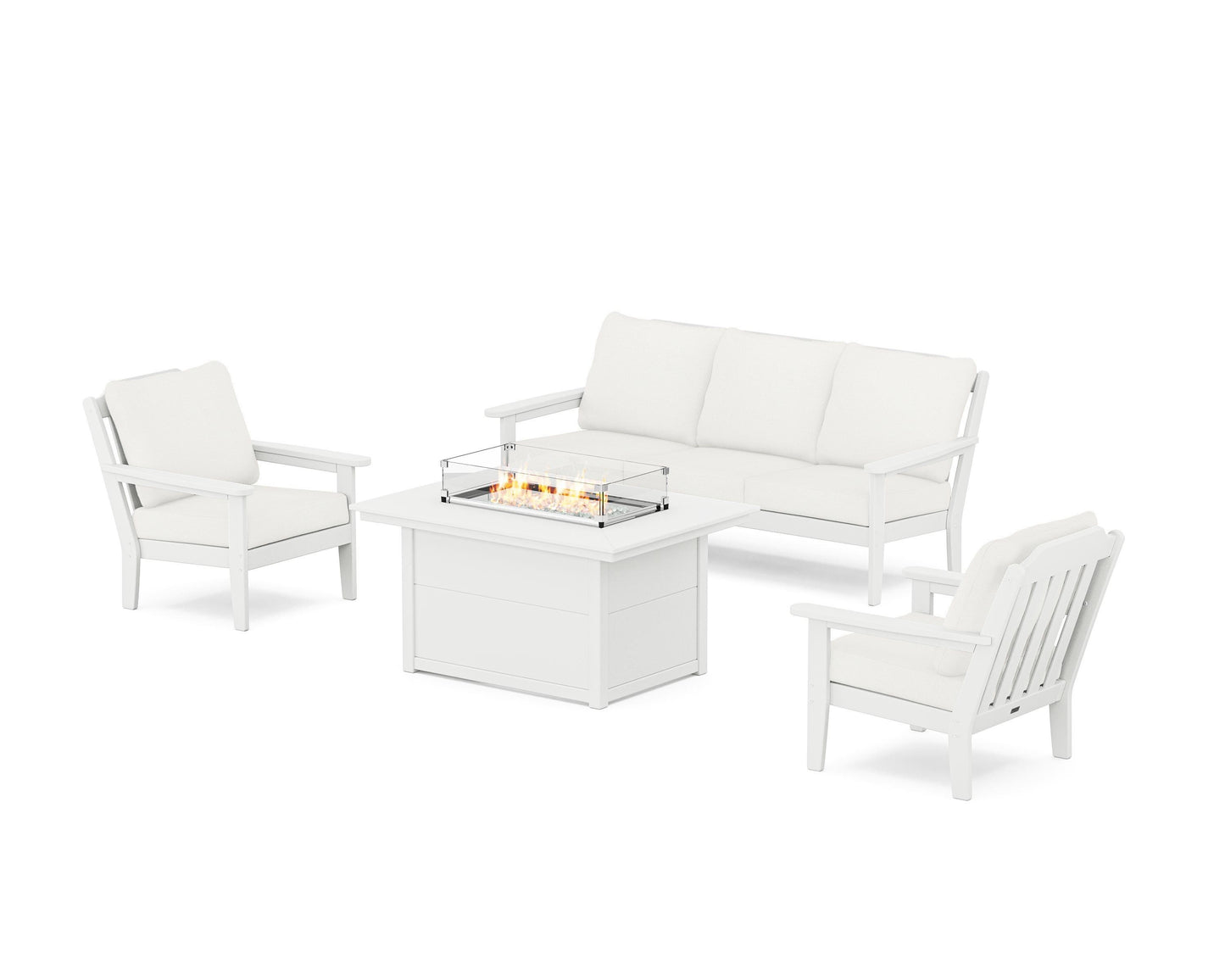 Cottage Deep Seating Fire Pit Table Set