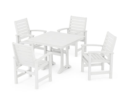 Signature 5-Piece Farmhouse Dining Set With Trestle Legs
