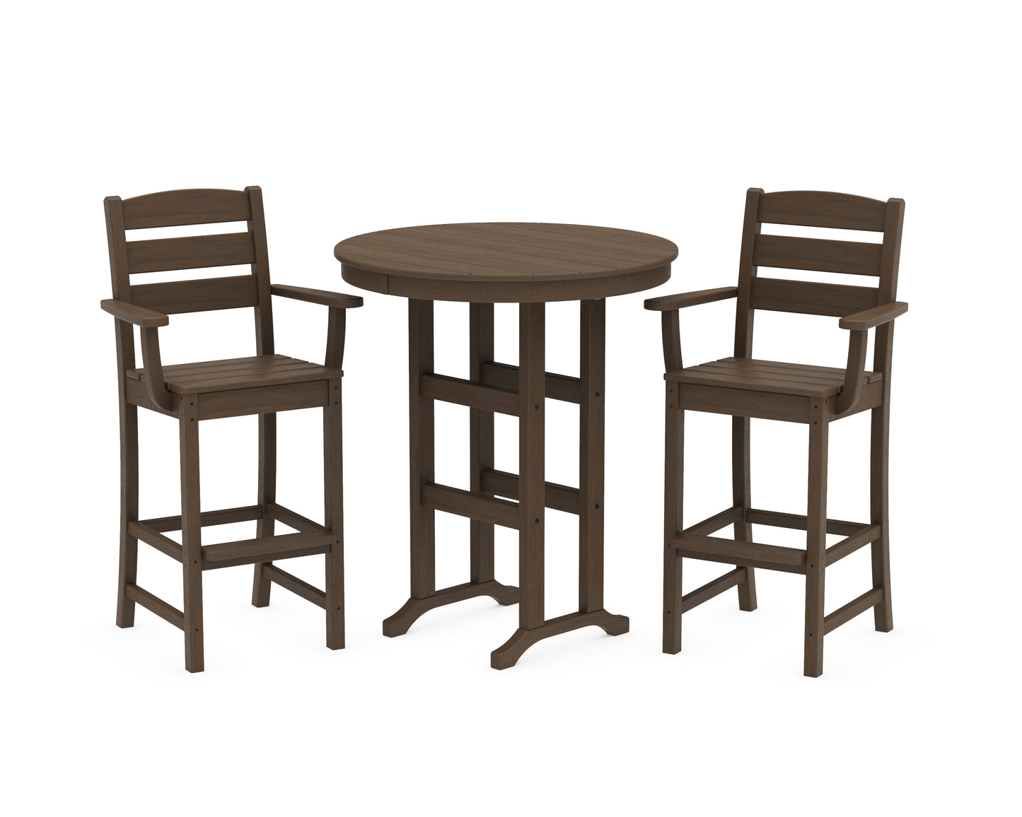 Lakeside 3-Piece Round Bar Arm Chair Set