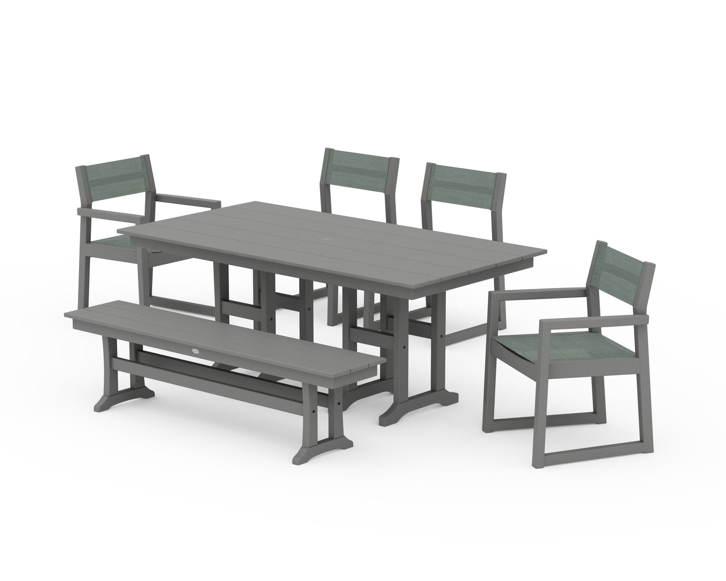 EDGE Sling 6-Piece Farmhouse Dining Set