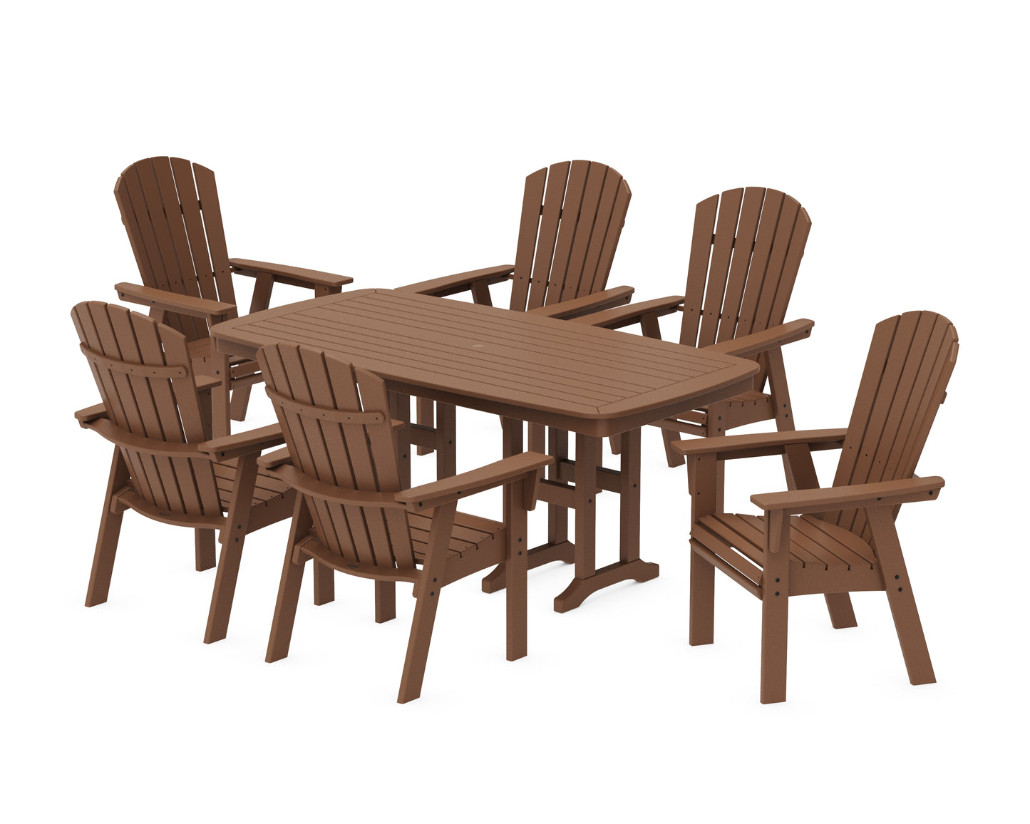 Nautical Curveback Adirondack 7-Piece Dining Set