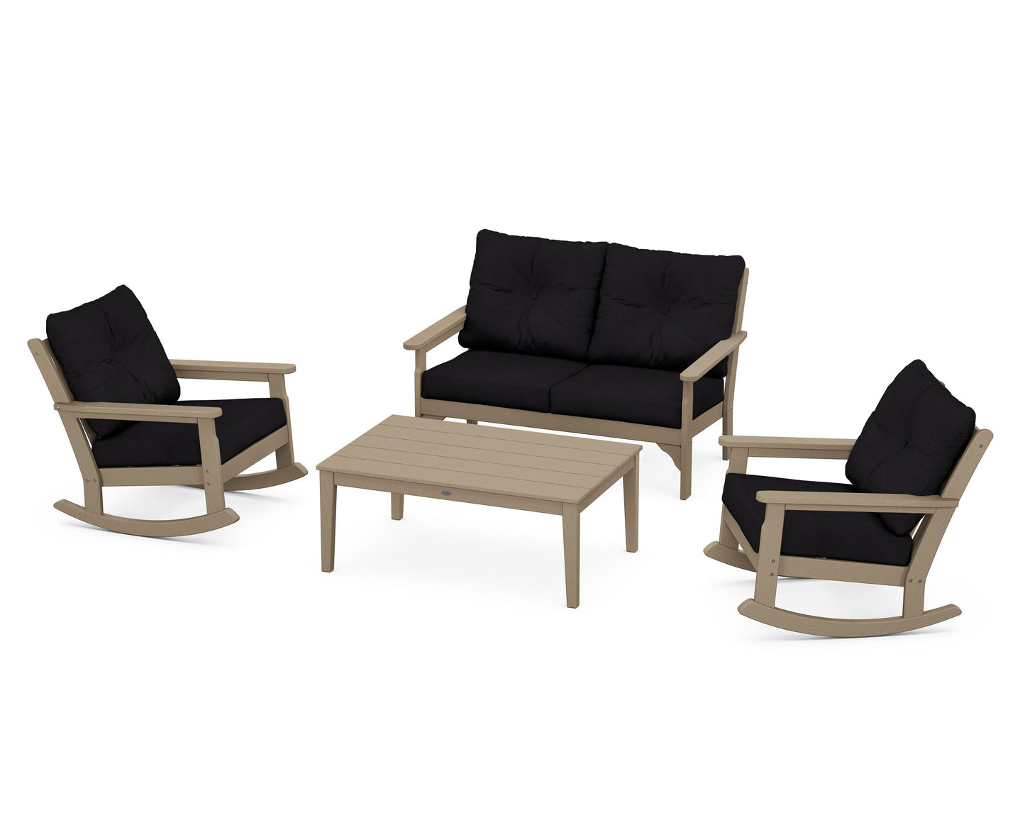 Vineyard 4-Piece Deep Seating Rocking Chair Set