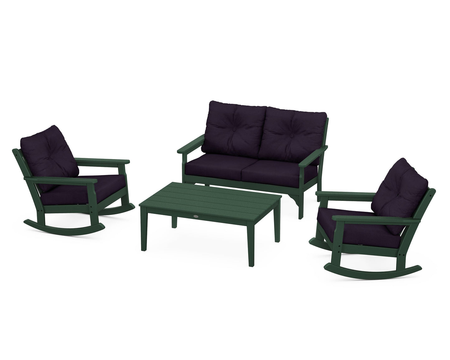 Vineyard 4-Piece Deep Seating Rocking Chair Set