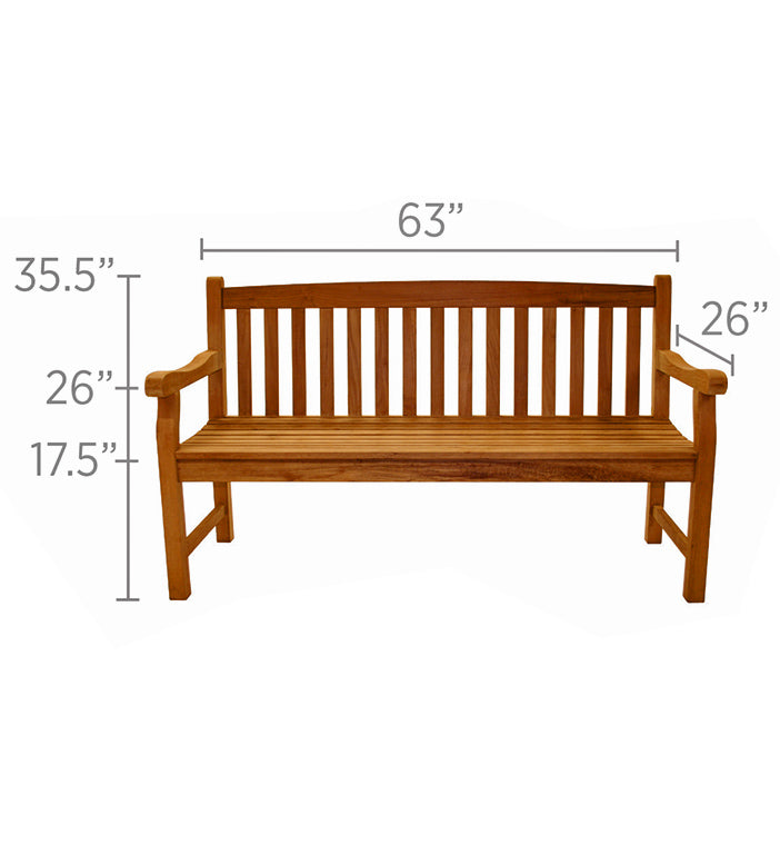 Classic 3-Seater Bench
