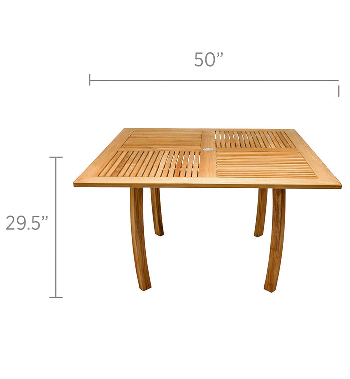 Dolphin 50" Square Table