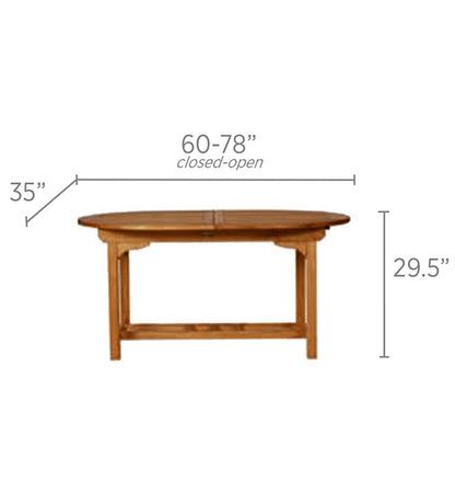 60"/78" Family Expansion Table - Oval