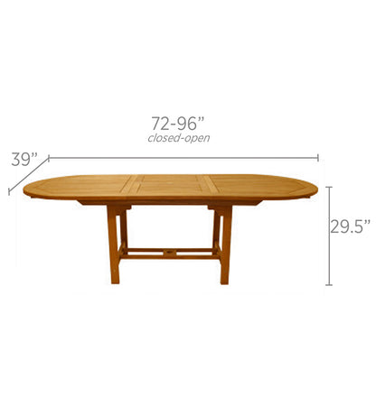 72"/96" Family Expansion Table - Oval