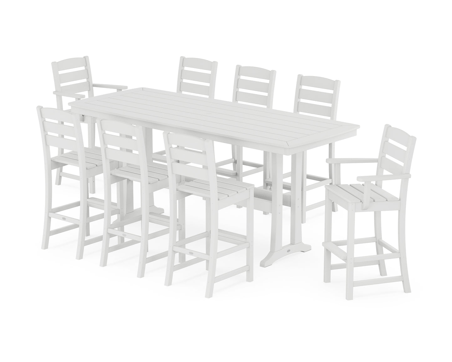 Lakeside 9-Piece Bar Set with Trestle Legs