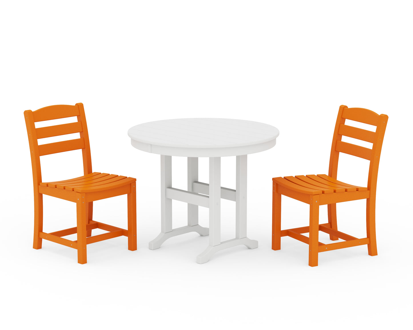 La Casa CafÃ© Side Chair 3-Piece Round Dining Set