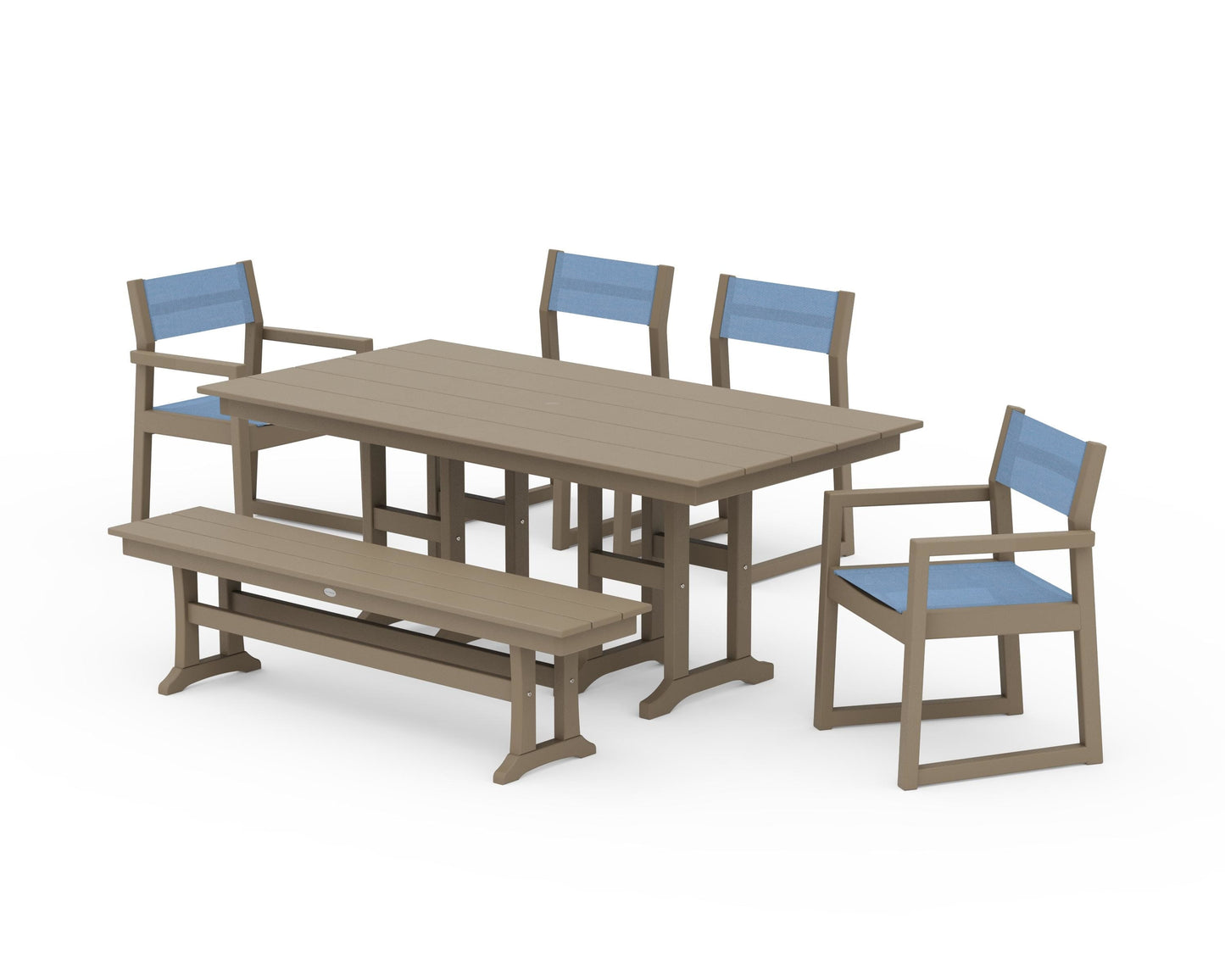 EDGE Sling 6-Piece Farmhouse Dining Set