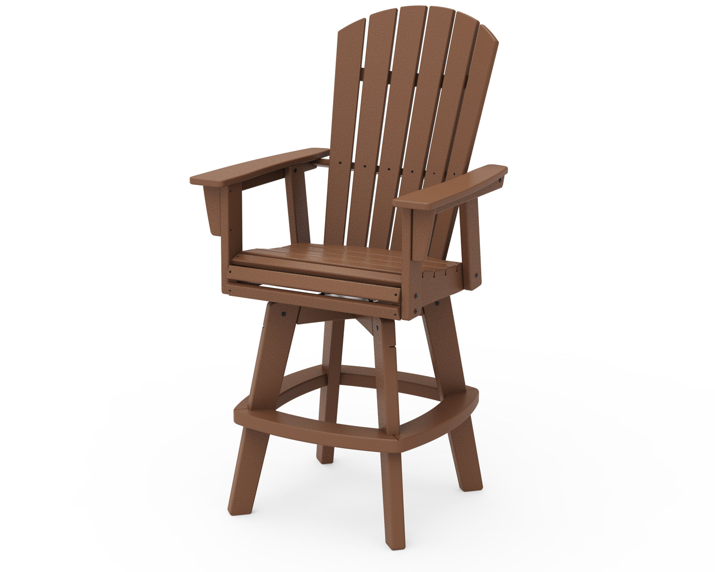 Nautical Curveback Adirondack Swivel Bar Chair