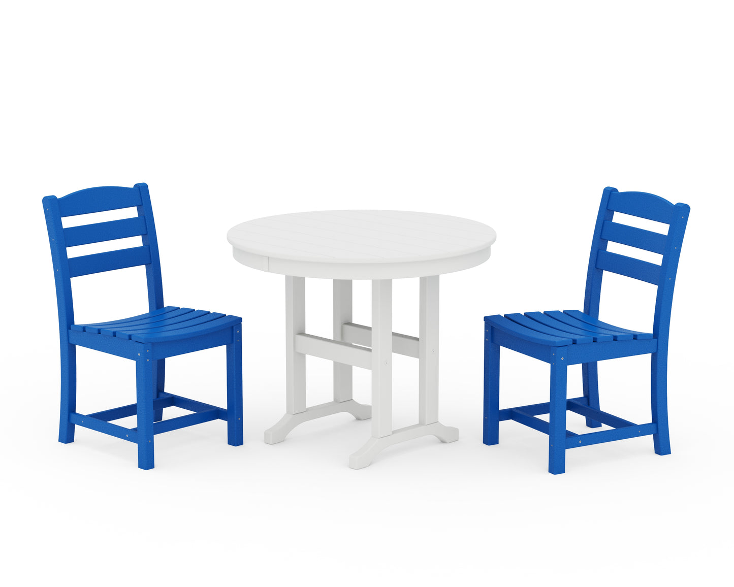 La Casa CafÃ© Side Chair 3-Piece Round Dining Set