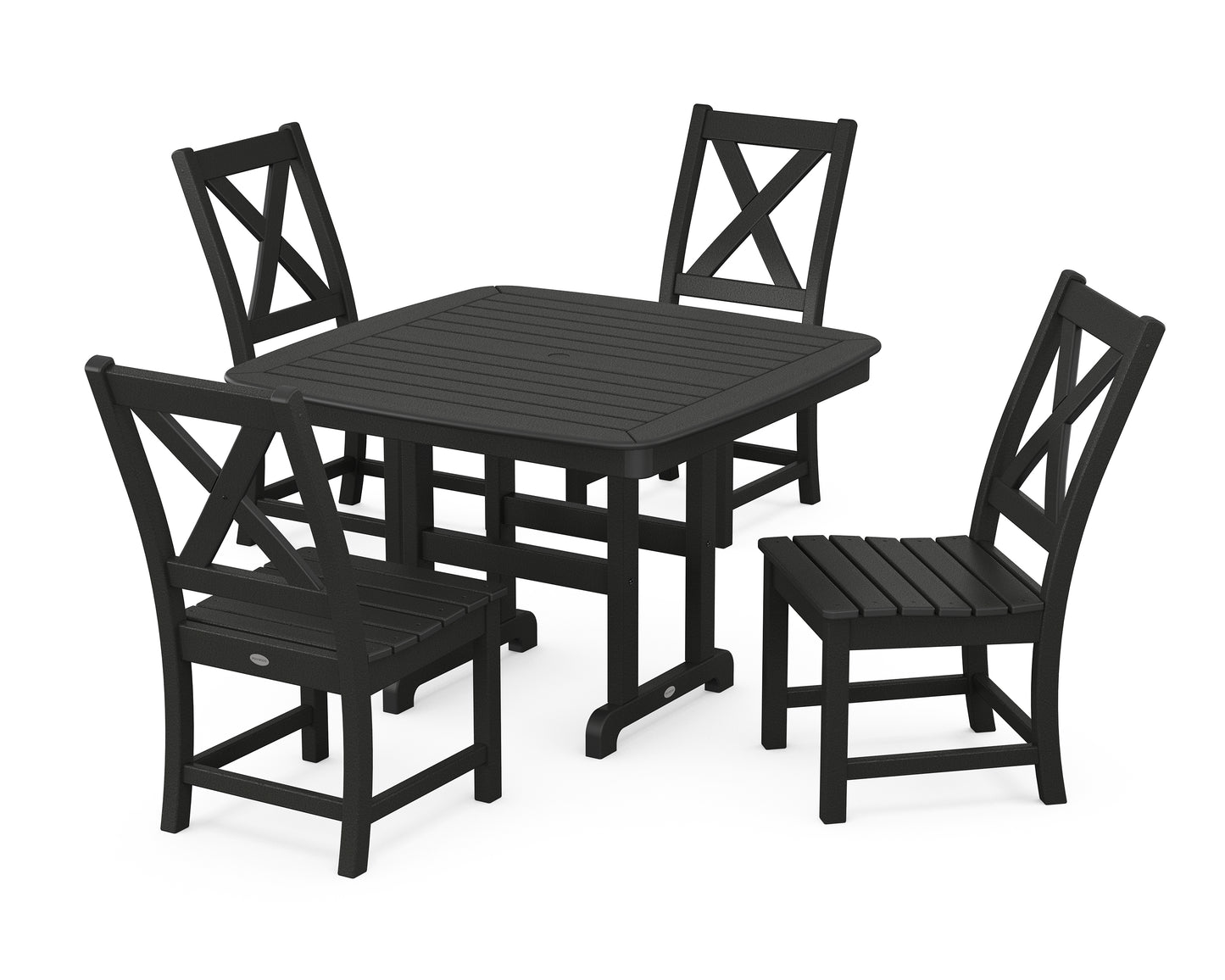 Braxton Side Chair 5-Piece Dining Set with Trestle Legs