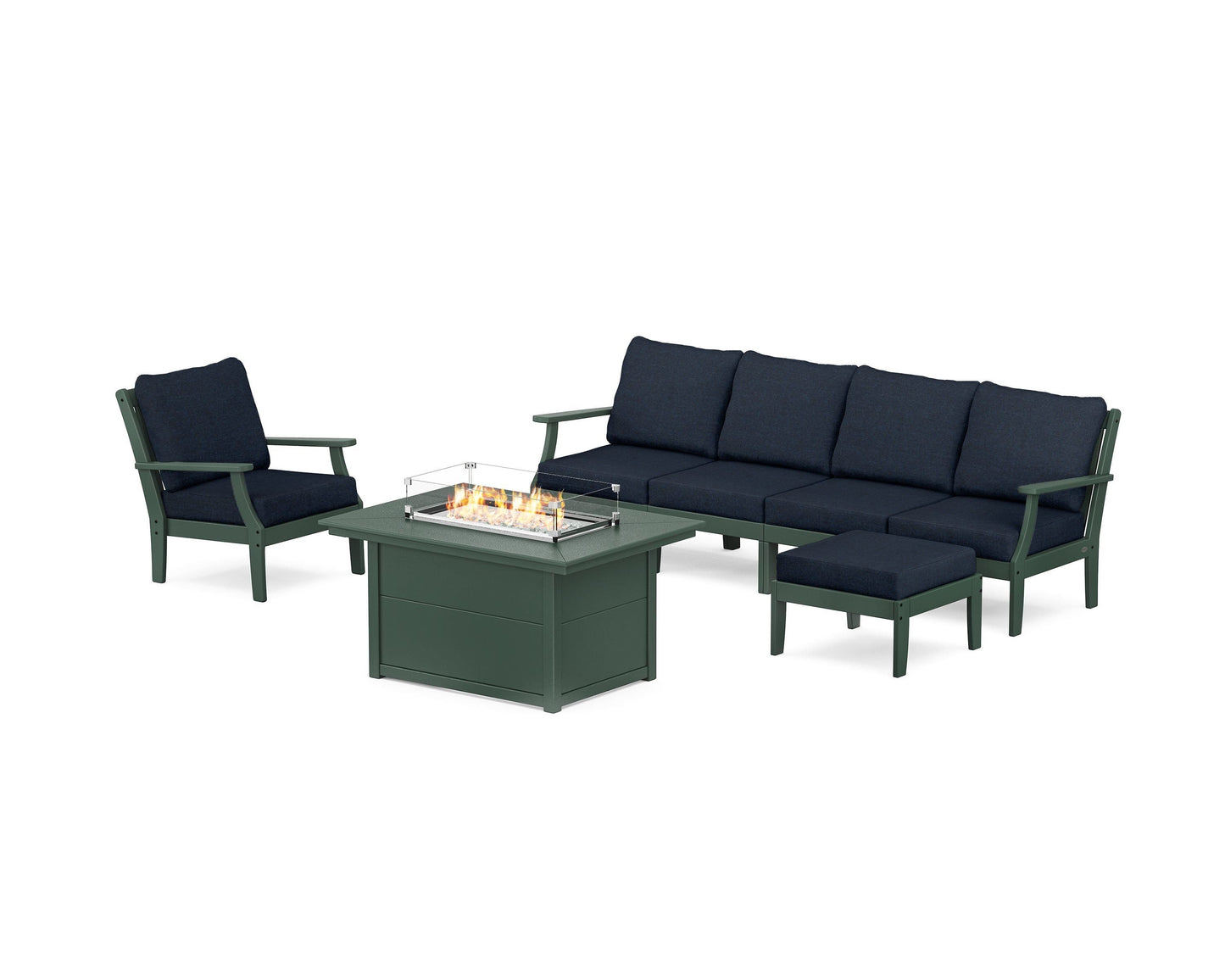 Braxton Sectional Lounge and Fire Pit Set