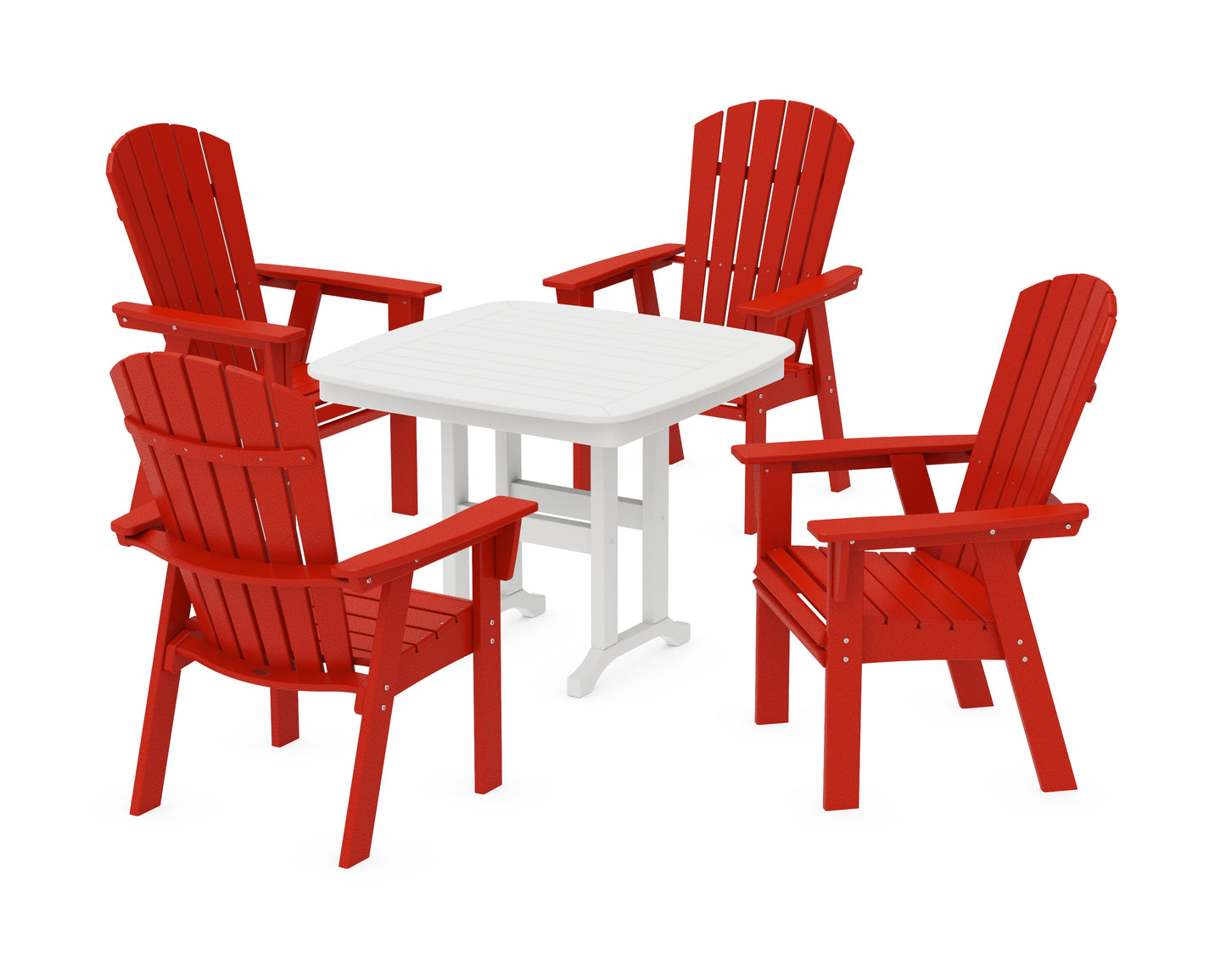 Nautical Curveback Adirondack 5-Piece Dining Set
